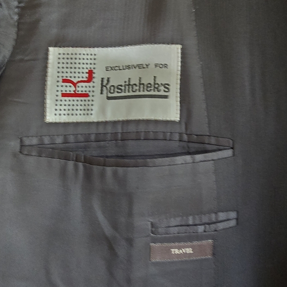 CANALI MEN'S SUIT JACKET BLACK CHEST SIZE 46 MADE IN ITALY 🇮🇹 - Picture 6 of 12